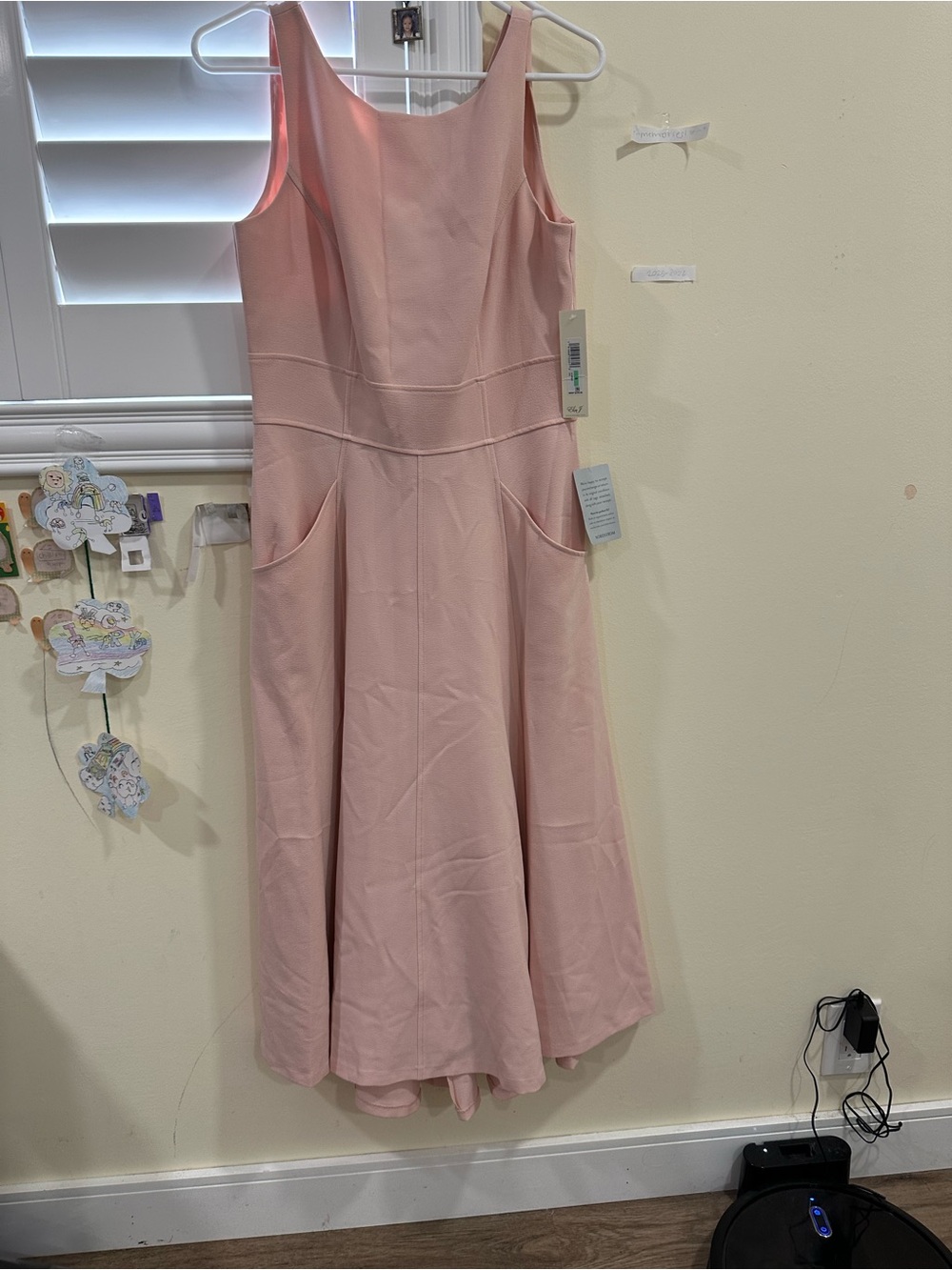 Sleeveless Pink Maxi Dress with Flared Skirt